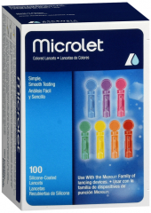 MICROLET LANCET COLOR 100CT