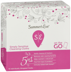 SUMMERS EVE CLEANSING CLOTH SENS 16CT