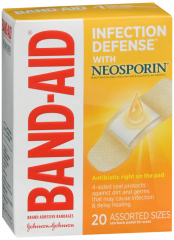 BAND AID PLUS ANTIBIOTIC ASST 20CT