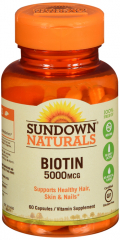 BIOTIN 5000MCG CAPSULE 60CT SUNDOWN