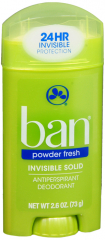 BAN INVISIBLE SOLID POWDER FRESH 2.6OZ