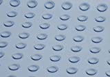 RUBBER BATH MAT 9351-R BLUE CIRCLES NOVA