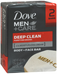 DOVE MEN BAR SOAP DEEP CLEAN 2X4.25OZ