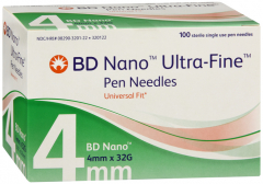BD ULTRAFINE NANO PEN NDL 4MM 32G 100CT
