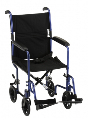 TRANSPORT CHAIR 19IN 329B LTWT BLUE NOVA
