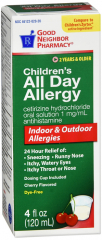 GNP ALLERGY CETIR CH CHRY LIQ 4OZ