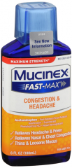MUCINEX FAST MAX CNGST & HEADACHE 6OZ