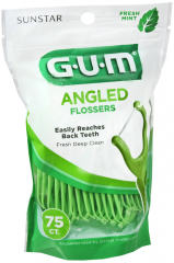 GUM EEZ-THRU FLOSSER ANGLED 75CT
