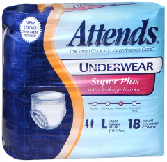 ATTENDS PROT UNDERWEAR SPR+ LARGE 4X18CT