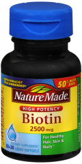 BIOTIN 2500MCG LIQUIGEL 90CT NAT MADE