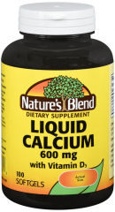 CALCIUM+D 600MG SOFTGEL 100CT NAT BLEND