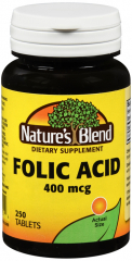 FOLIC ACID 400MCG TAB 250CT NAT BLEND