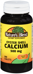 CALCIUM OYSTER 500MG TAB 100CT NAT BLEND