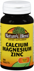 CALCIUM MAG ZINC TABLET 100CT NAT BLEND