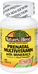 PRENATAL MV W/MINRLS TAB 100CT NAT BLEND