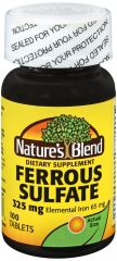 FERROUS SULFATE 5GR TAB 100CT NAT BLEND