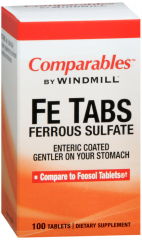 FERROUS SULF 325MG TABLET 100CT WINDML