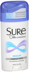 SURE A/P SOLID REGULAR SCENT 2.7OZ