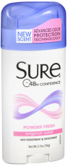 SURE A/P SOLID POWDER FRESH 2.7OZ