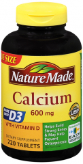 CALCIUM+D 600MG TABLET 220CT NAT MADE