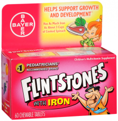 FLINTSTONES MULTI CHEW W/IRON 60CT