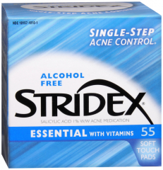 STRIDEX ESSENTIAL CARE PAD 55CT
