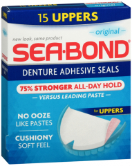 SEA BOND DENTURE ADHESIVE UPPER 15CT