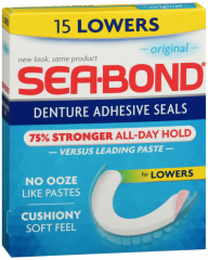 SEA BOND DENTURE ADHESIVE LOWER 15CT