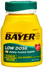 BAYER ASPIRIN LO DOSE REGMN TABLET 300CT