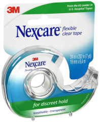 NEXCARE TAPE CLEAR FLEX DSPNSR 3/4"X7YD