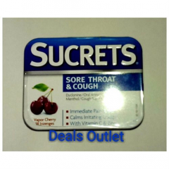 SUCRETS LOZENGE BOX VAPOR CHERRY 18CT