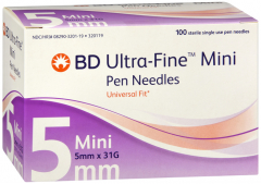 BD ULTRAFINE MINI PEN NDL 5MM 31G 100CT