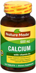 CALCIUM+D 600MG TABLET 120CT NAT MADE