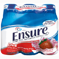ENSURE PLUS RETL STRAWBERRY BTL 4X6X8OZ