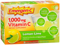 EMERGEN-C VIT C 1000MG LEMON LIME 30CT