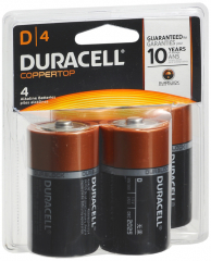 DURACELL COPPERTOP D 4CT