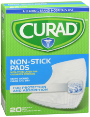 CURAD PAD NON-STICK 3"X4" 20CT