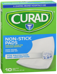 CURAD PAD NON-STICK 3"X4" 10CT