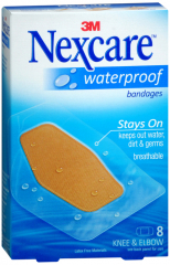 NEXCARE WATERPROOF KNEE ELBOW 8CT