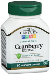 CRANBERRY FRUIT VEGGI CAP 60CT 21ST CENT