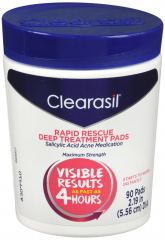 CLEARASIL RPD RESUE DP TRTMNT PADS 90CT