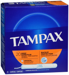 TAMPAX FLUSHABLE SUPER PLUS 20CT