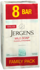 JERGENS SOAP MILD BAR 8X3.5OZ