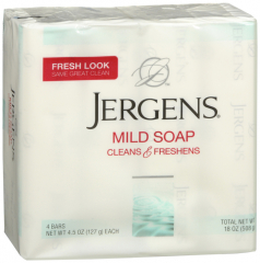 JERGENS SOAP MILD BAR 4X4.5OZ