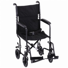 TRANSPORT CHAIR 329BK 19IN LTWT BLCK NOV