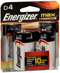 ENERGIZER MAX ALK D SIZE E95BP4 4PK