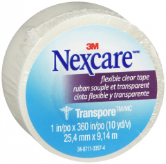 NEXCARE TAPE TRANSPORE CLR 12INX10YD
