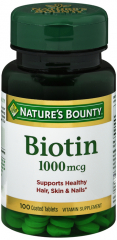 BIOTIN 1000MCG TABLET 100CT NAT BOUNTY