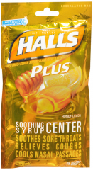 HALLS PLUS BAG HONEY LEMON 25CT