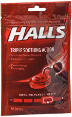 HALLS BAG CHERRY 30CT